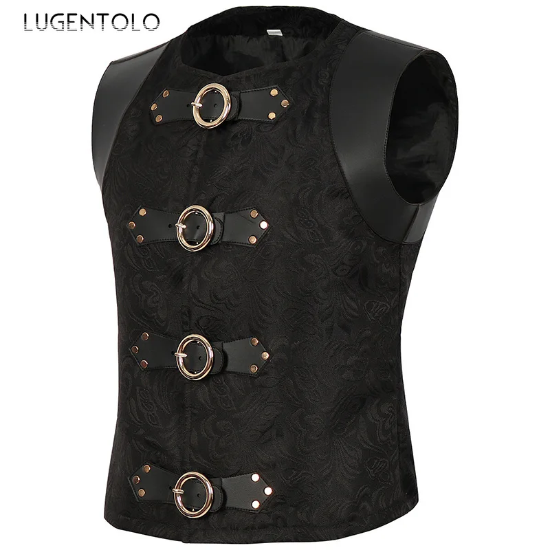Gilet médiéval pour hommes, costume de chevalier des Templiers pour Halloween, tunique rétro décontractée, panneaux, veste pour fêtes, événements et spectacles.