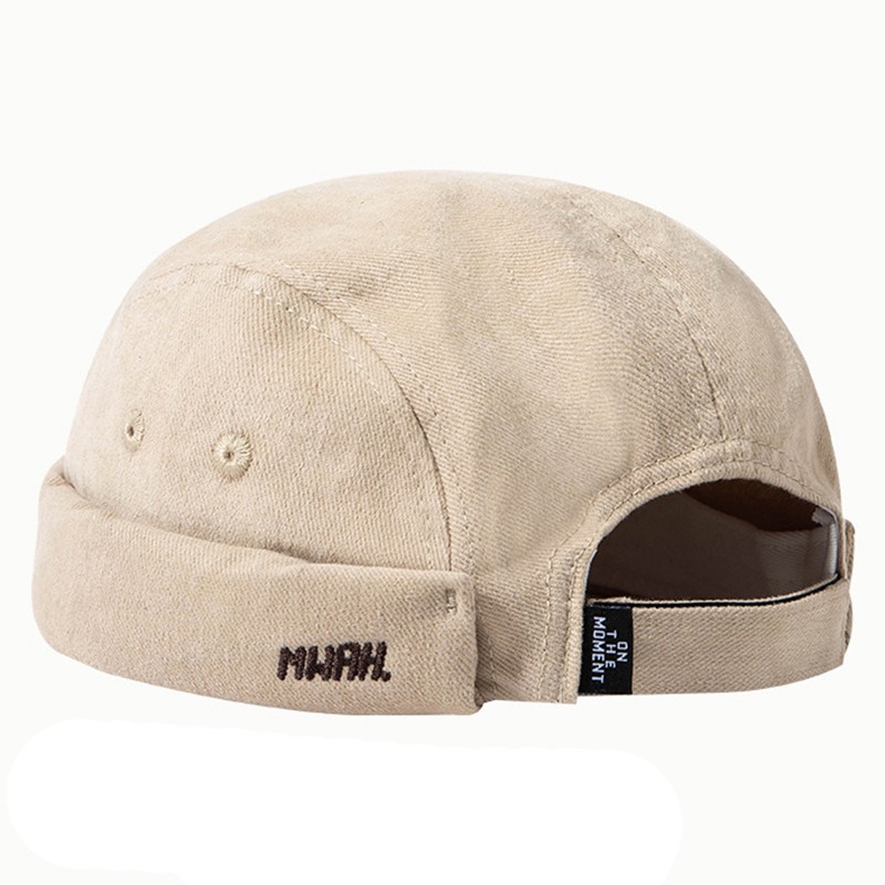 Nouvelle mode Summe broderie peau de Melon chapeaux sans bords pour hommes femmes Bonnet marque de mode Yuppie Cool Hip Hop PunkDocker casquette