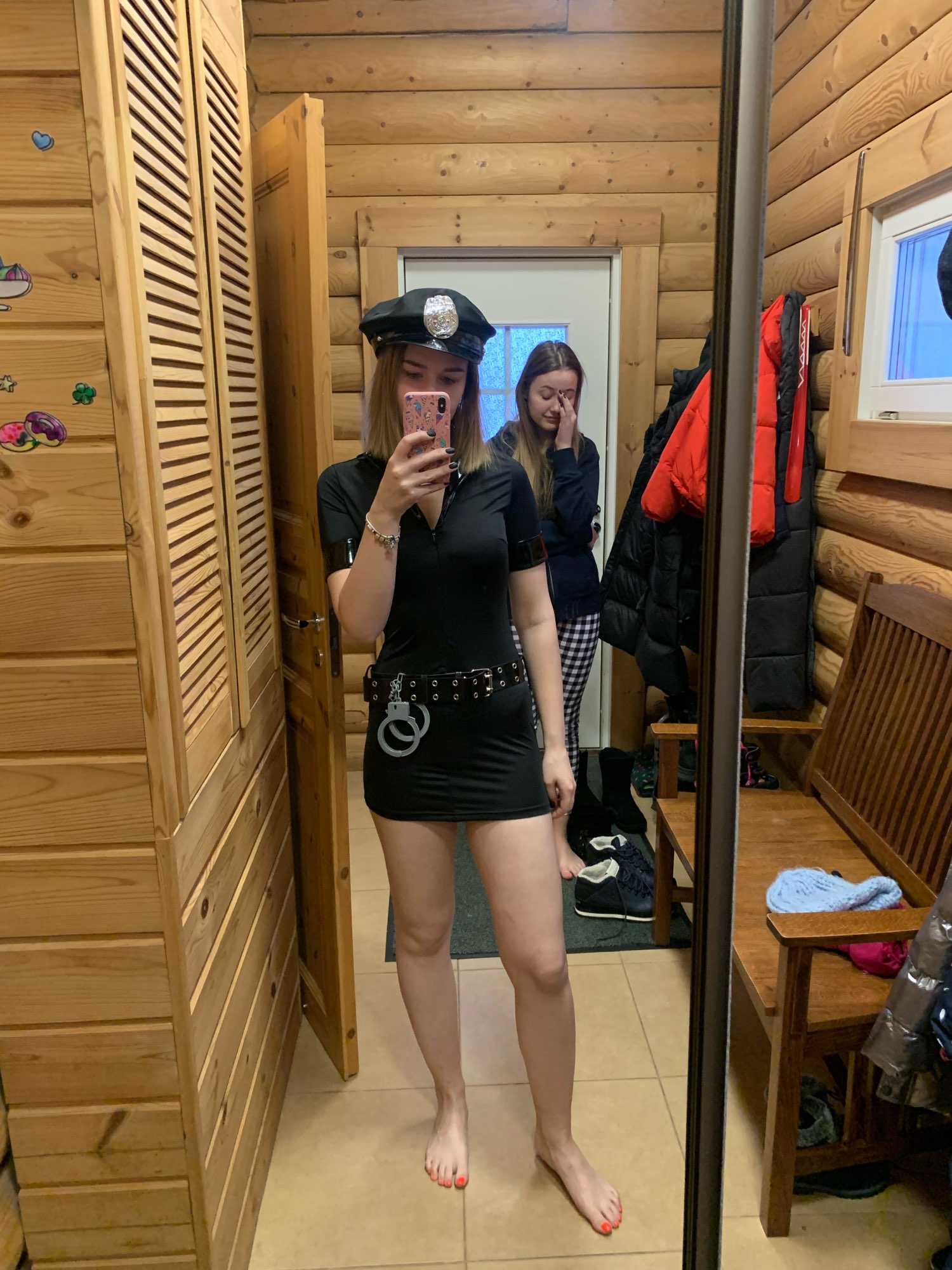 IOOTIANY Costume de policier sexy noir, uniforme de policier routier, tenue de policier femme pour Halloween, robe de soirée fantaisie