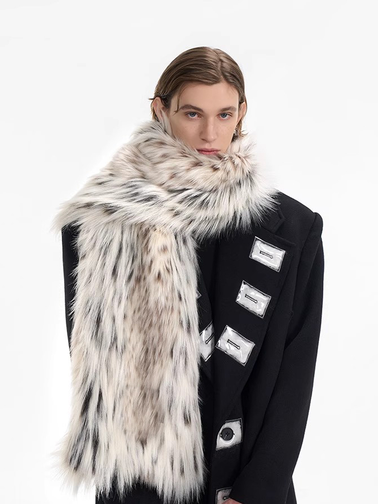 Mauroicardi automne hiver marques de luxe de haute qualité concepteur coloré épais chaud long poilu fausse fourrure écharpe unisexe fourrure châle