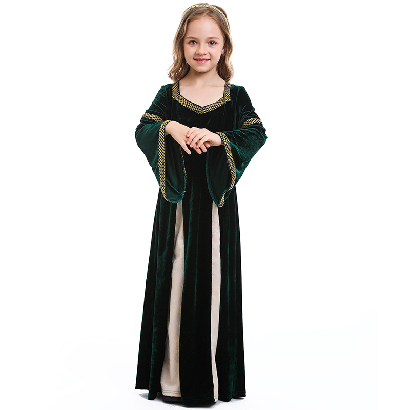 Robe de cérémonie pour filles, robe de princesse, costume de spectacle rétro européen pour enfants, costume de spectacle pour fête d'anniversaire