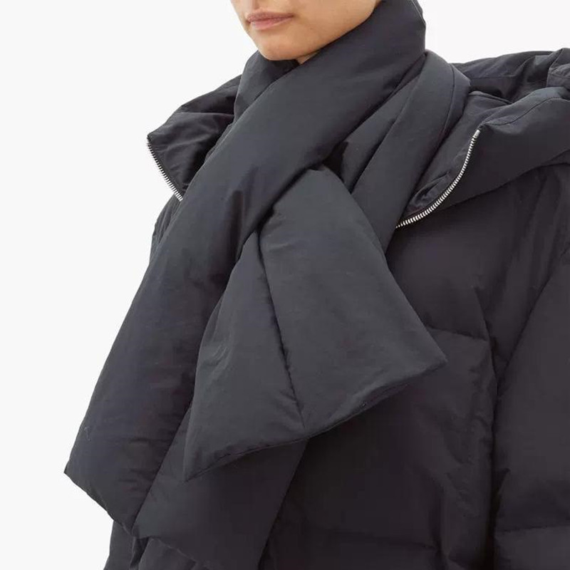 Hiver vers le bas écharpe femmes hommes chaud épaissir gonflé écharpe col anneau épais chaud solide écharpe cou plus chaud trucs foulards Echarpe Femme