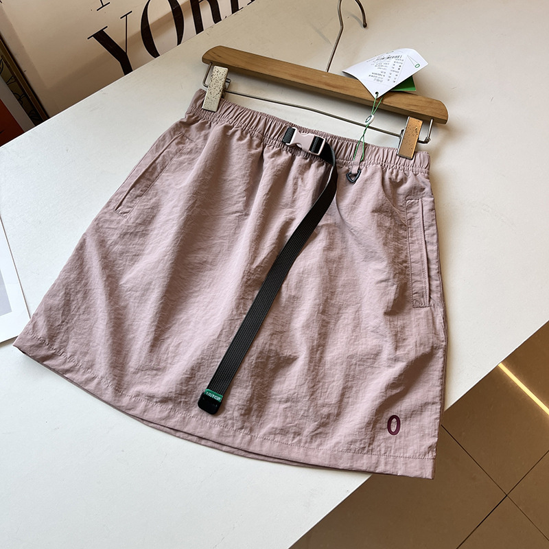 Jupe d'été taille élastique pour femmes, jupes courtes fines à séchage rapide pour l'extérieur, jupe-pantalon de sport Vintage avec doublure, jupes trapèze 2025