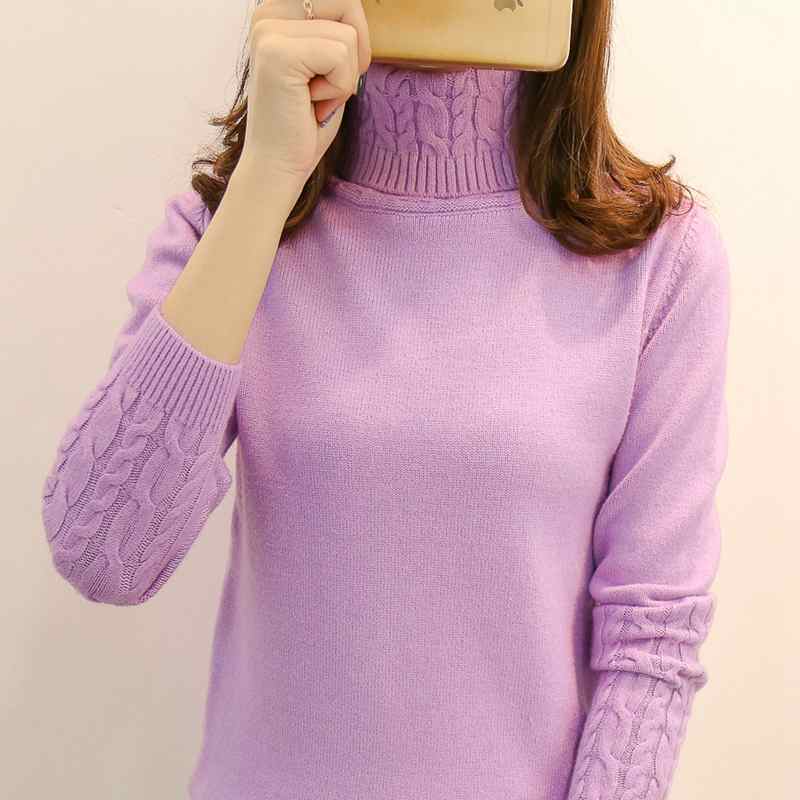 Femmes pull col roulé pulls automne hiver chandails nouveau 2025 manches longues épais chaud femme pull kaki