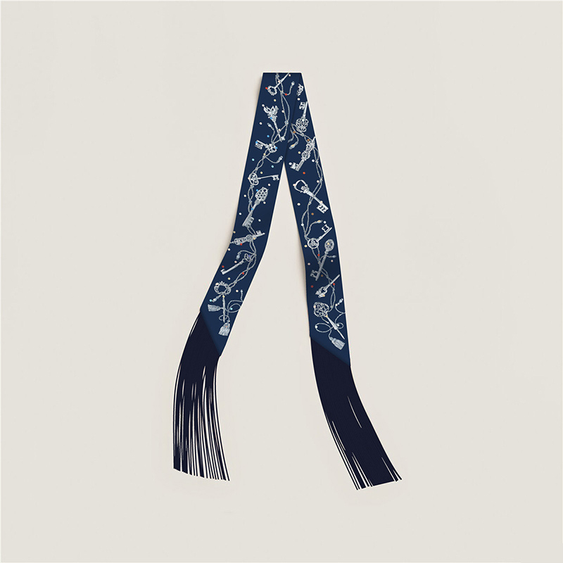 Longue écharpe à imprimé floral avec franges, décoration de sac pour femme, foulard vintage élégant, bandana, accessoire de mode quotidien