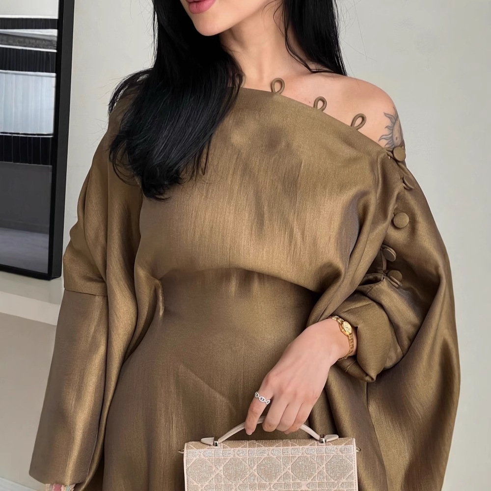 Nouveauté Caftan une ligne robe de bal chic arabe dubaï femmes robe de soirée Vintage en Stock printemps été événements formels porter