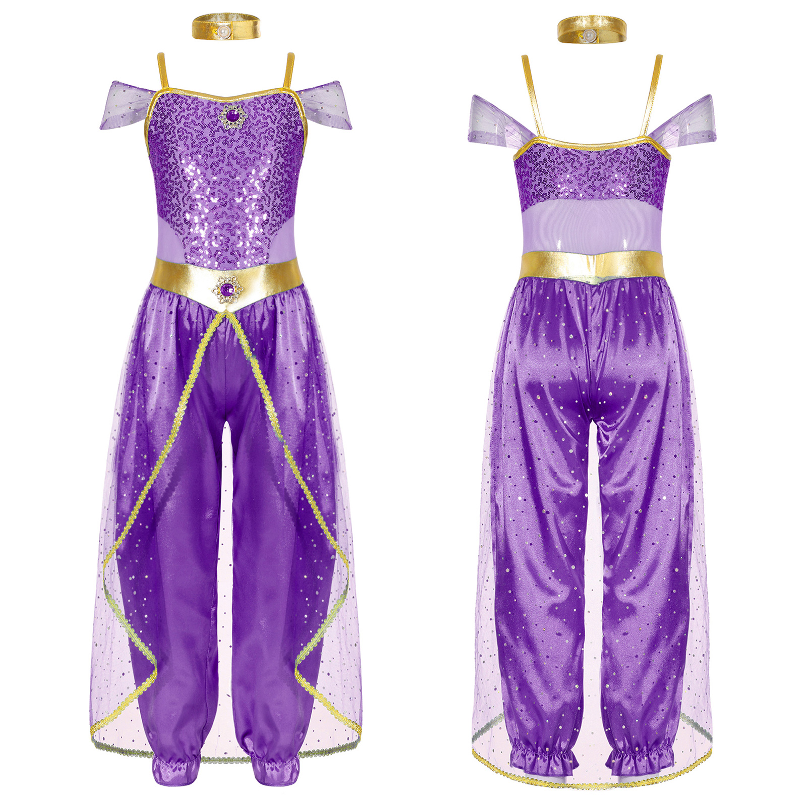Robe de princesse arabe pour adolescents, robe de spectacle de danse indienne de noël pour fête d'anniversaire, Costume de Jasmin Cosplay d'halloween