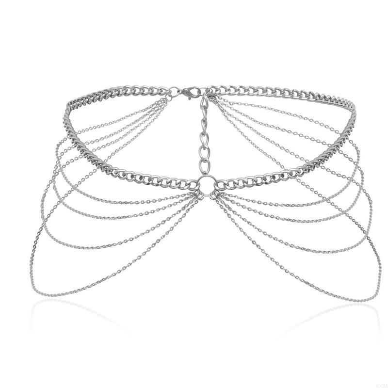 Chaîne taille délicate pour femmes, chaîne taille multicouche, HipHop Punk, chaîne en Jean pour femmes, décor plage