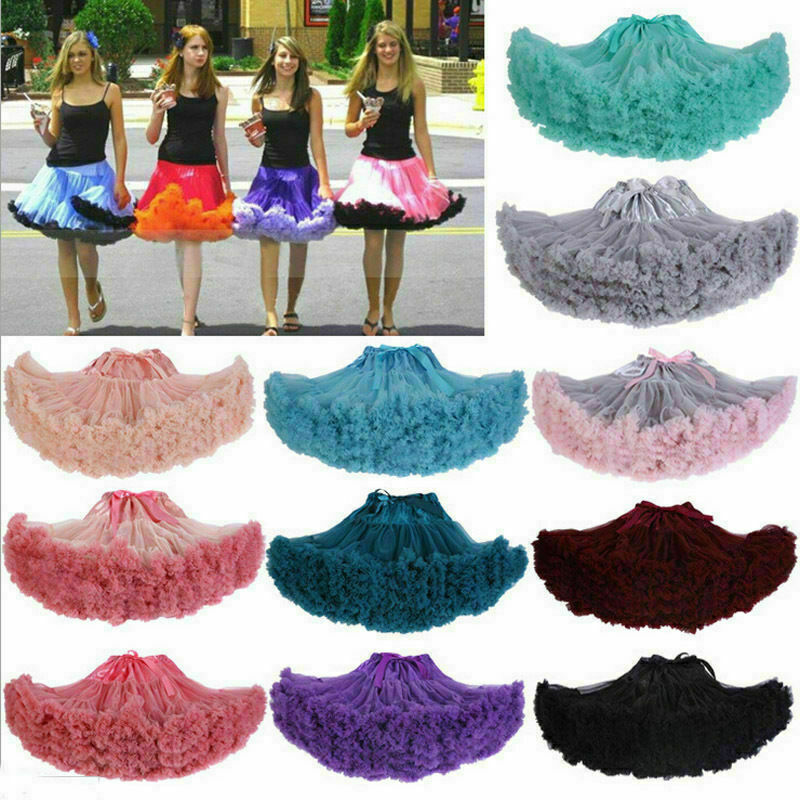 Femmes filles Tutu jupe fête moelleux sous-jupe femmes Ballet adolescente jupon fille princesse Tulle fête danse jupes