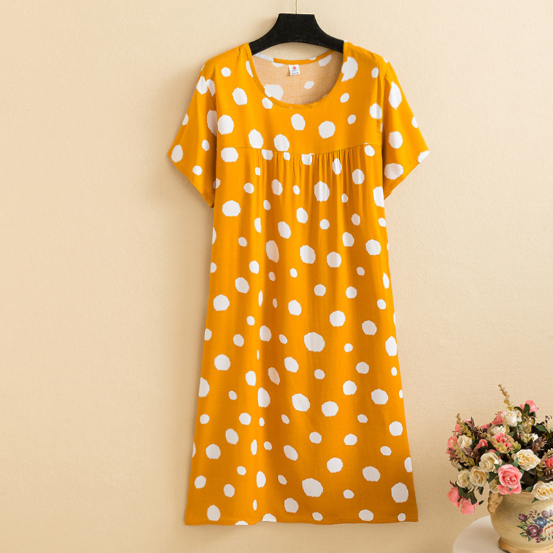 Nouvelle robe d'été décontractée vintage 2026 pour femmes, imprimé floral, manches courtes, col rond, robes imprimées, robe de soirée pour femmes
