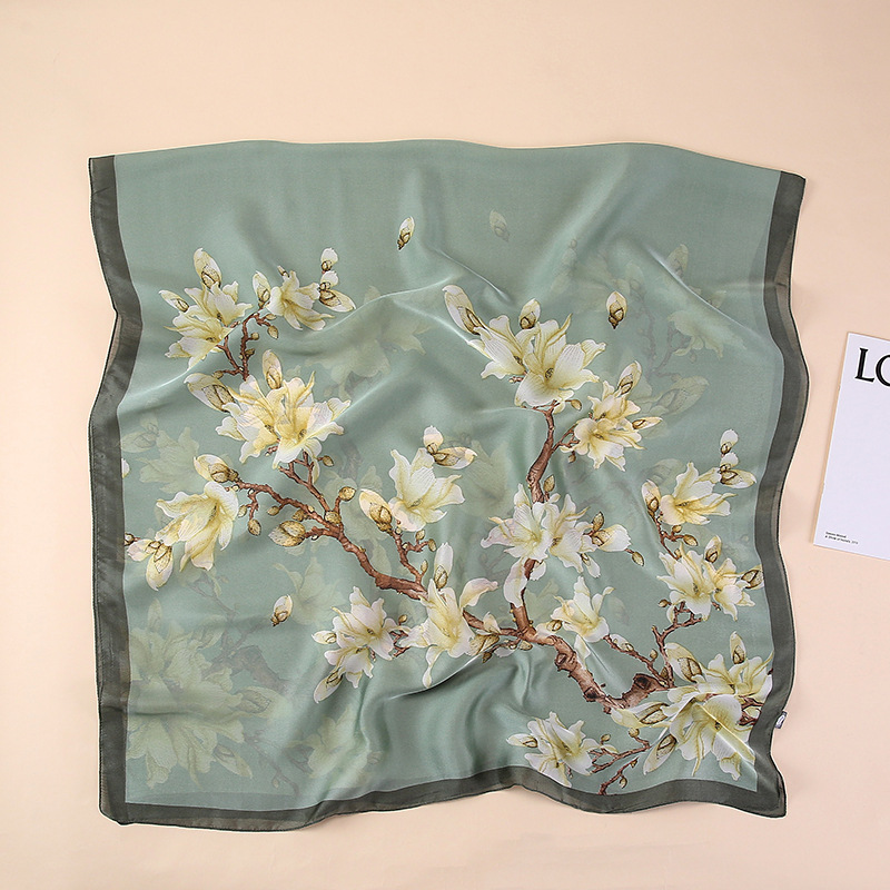 Foulard de Peinture à l'Huile pour Femme, Imprimé Abricots, Châles Enveloppants, Bandanas Longs, Hijab Étole, 180x90cm