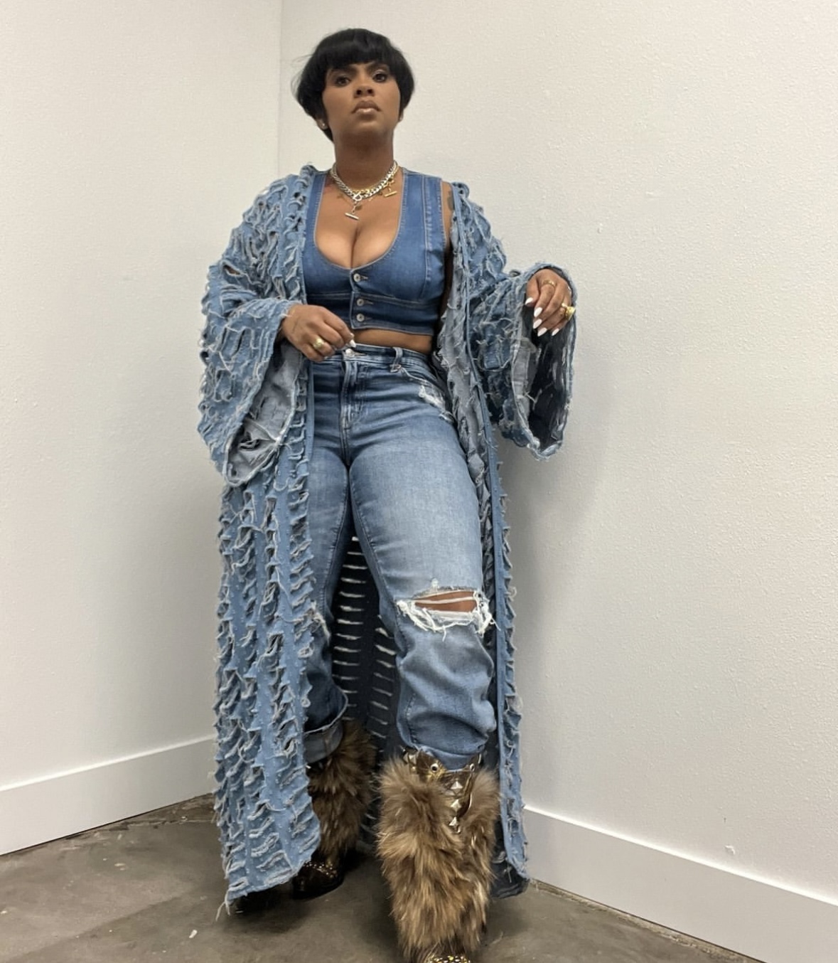 Cardigans en Denim creux pour blogueur africain, surdimensionnés, pour soirée d'été, amples, pour femmes européennes, couverture de Bikini de plage