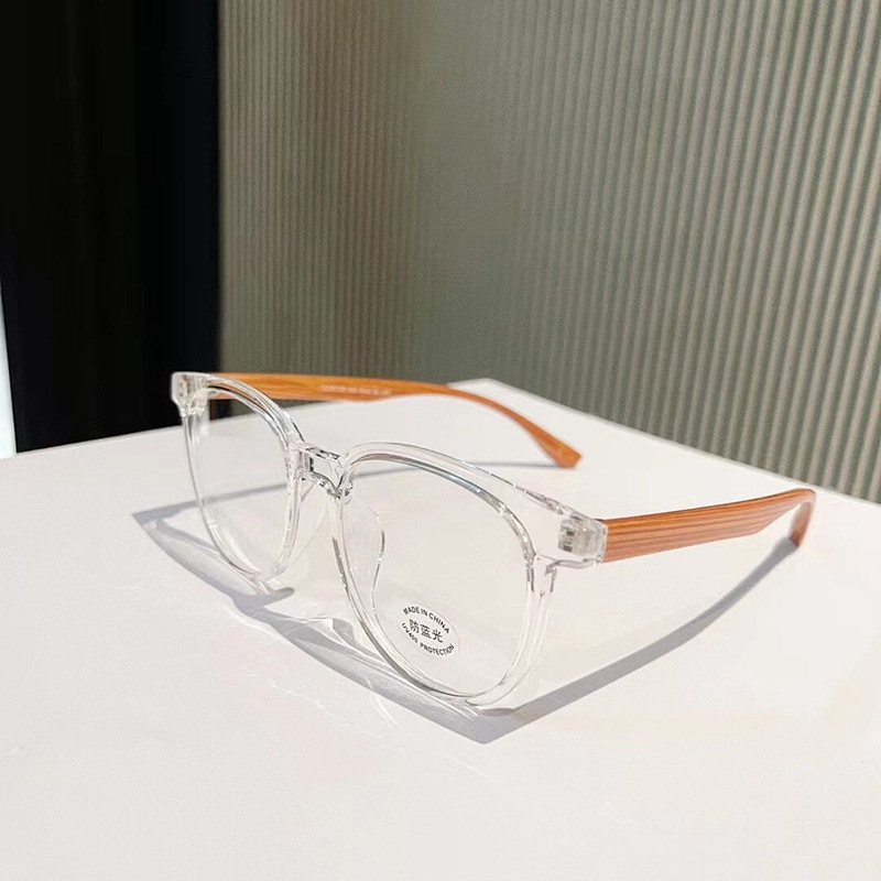 Lunettes carrées tendance, monture complète, pour femmes, style rond en bois, verres optiques, lunettes de vue féminines