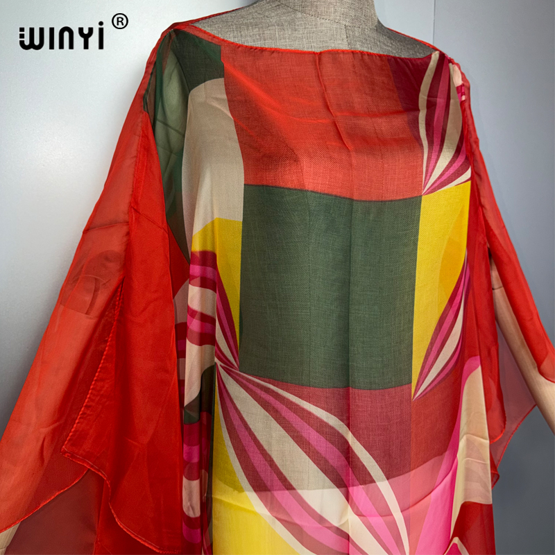 Robe longue kaftan musulmane WINYI pour femme, robe de soirée noire à col rond, robe sexy, abaya de vacances pour femme, caftan de luxe Dubaï