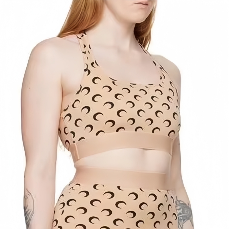 Soutien-gorge d'entraînement dos nu pour femmes, Sexy, imprimé graphique complet, taille haute, gilet court, Streetwear, haut de gymnastique