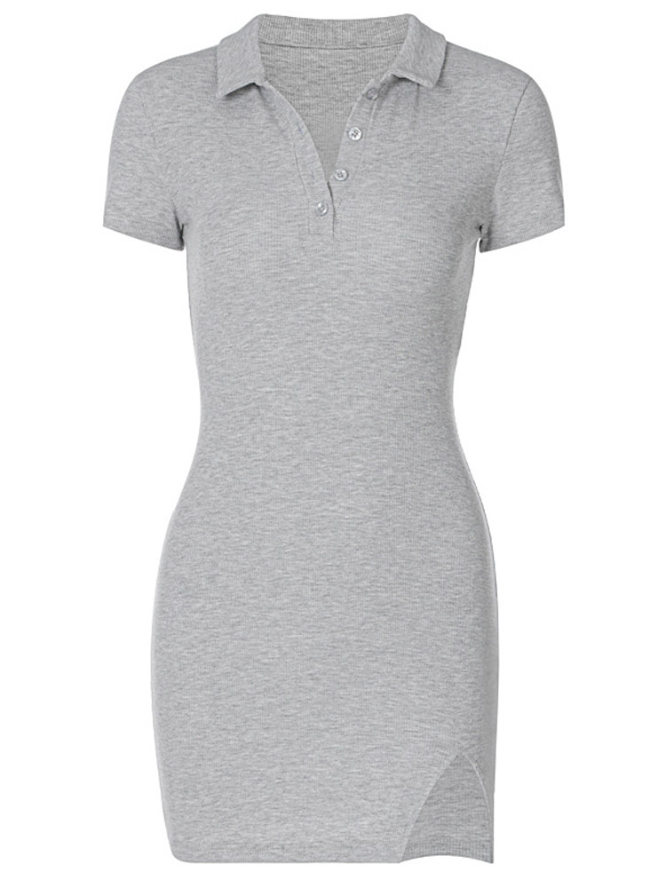 Mini robe fendue à manches courtes pour femmes, tenue d'été Sexy, mode Streetwear, vêtements de fête mignons et solides