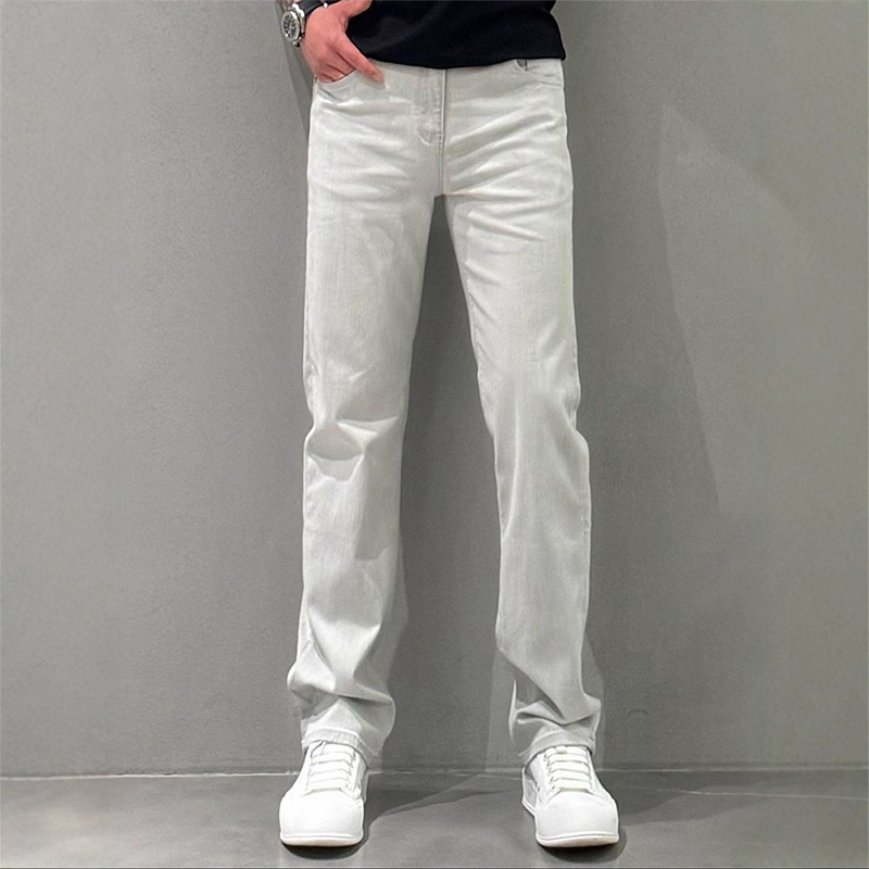 Jeans droits de haute qualité, tendance, polyvalents, coupe ample, pantalon décontracté à jambes larges