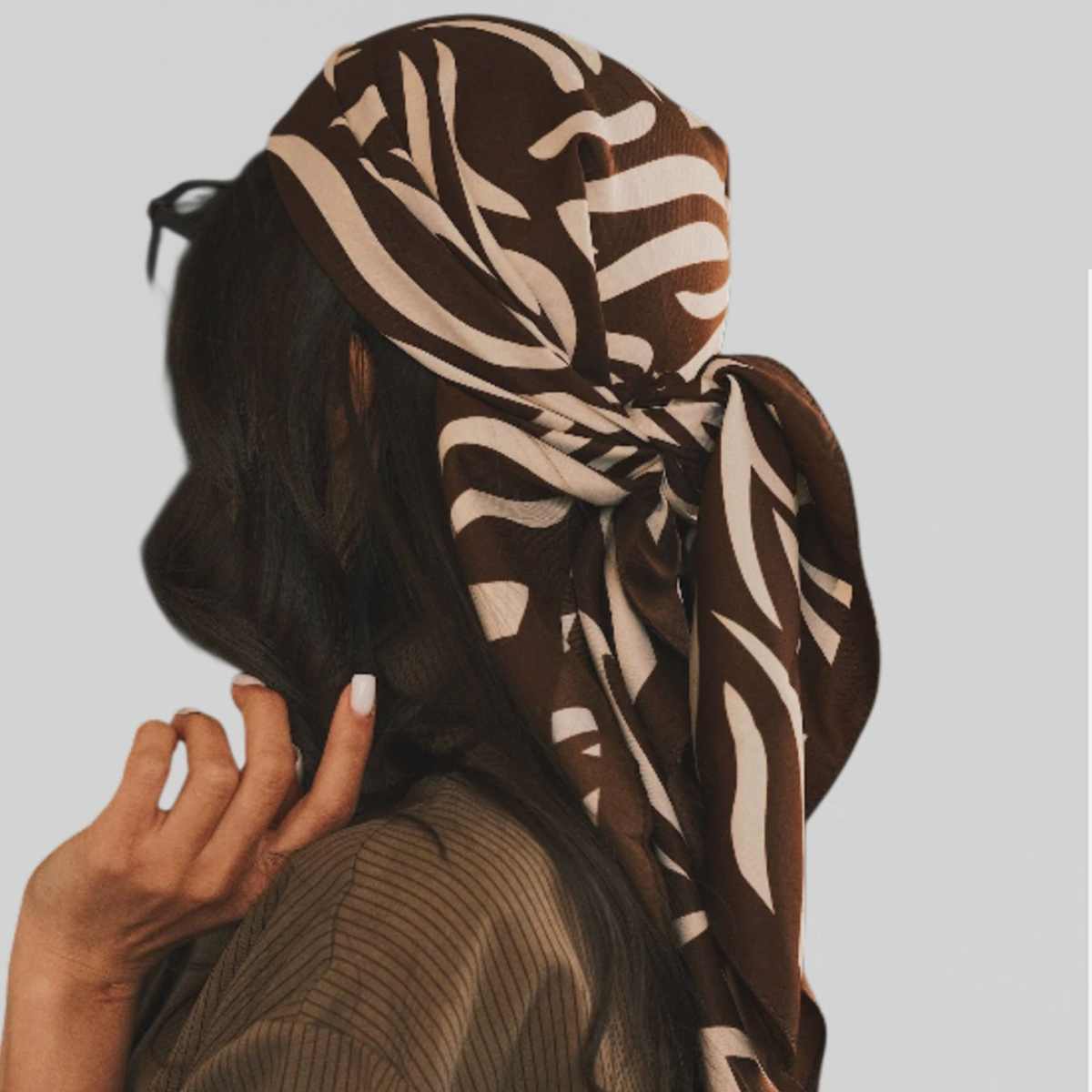 Nouvelles femmes mode léopard zèbre imprimé écharpe doux Satin foulards carré petit mouchoir cou Snood sac Hijab Snood 90*90Cm
