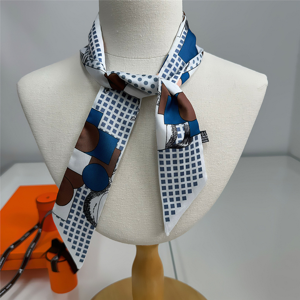 5*90 cm nouvelle selle foulard en soie sergé bandeau en soie mode écharpe attaché sac ruban Streamer vente en gros bandeau décoration
