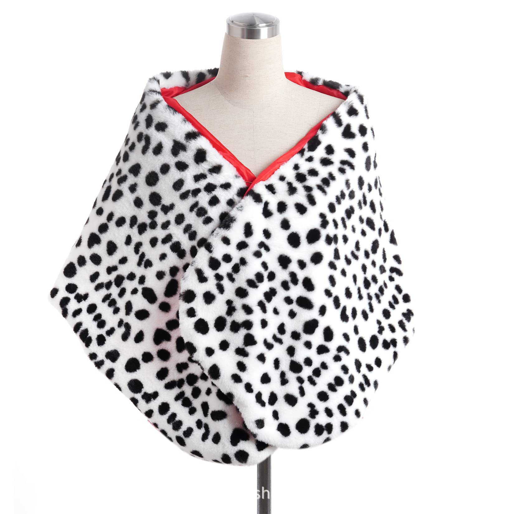 Châle de soirée sexy pour femme, costume de cosplay d'Halloween, enveloppes à pois léopard, cape, accessoires de carnaval