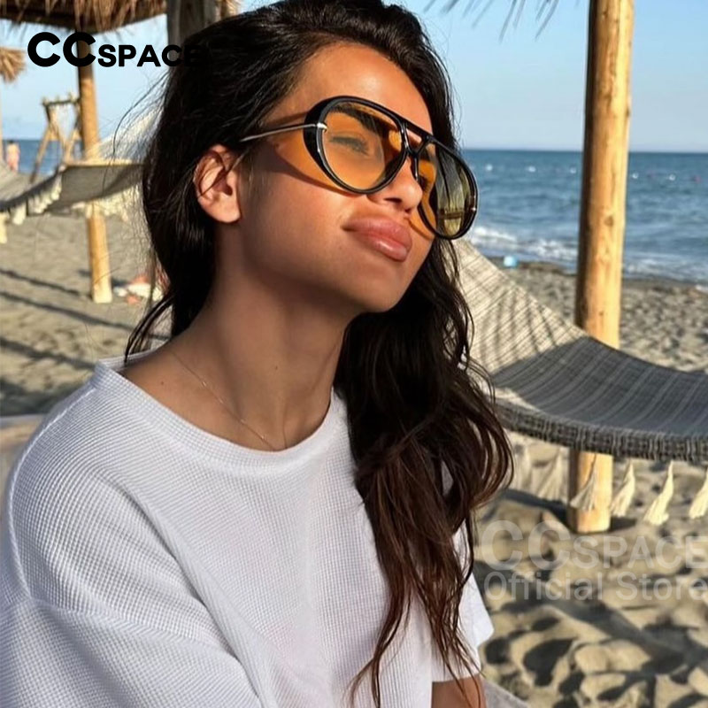 Lunettes de soleil surdimensionnées à la mode pour femmes, marque de luxe de styliste, lunettes de soleil classiques Vintage UV400, 2024 # 300864
