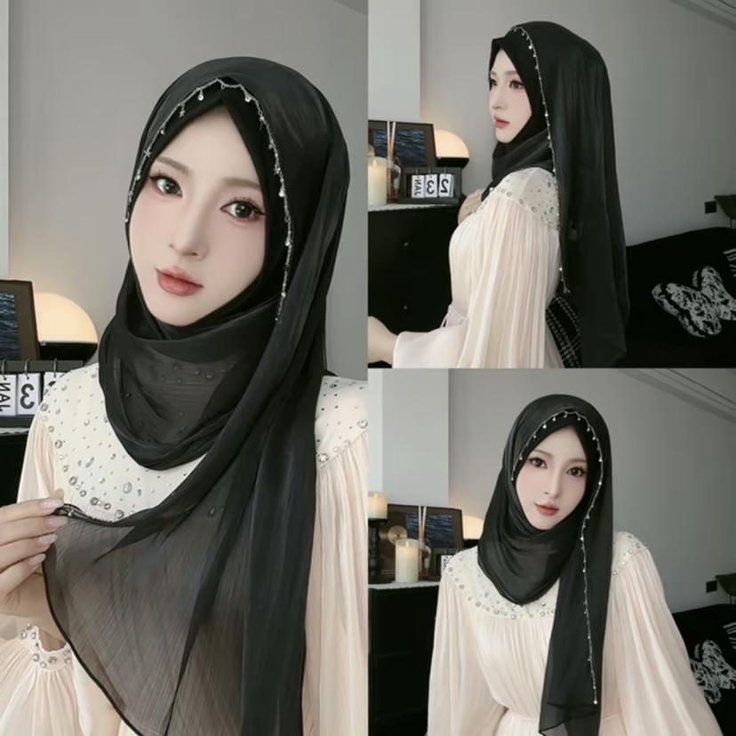Hijab musulman islamique, nouveau design, foulards Shayla pour femmes arabes