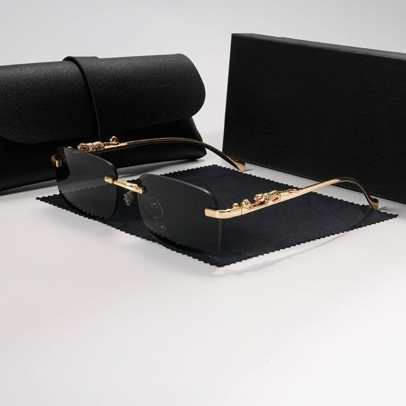 Nouvelles lunettes sans monture à la mode européennes et américaines pour hommes et femmes, avec des montures adaptées aux sorties