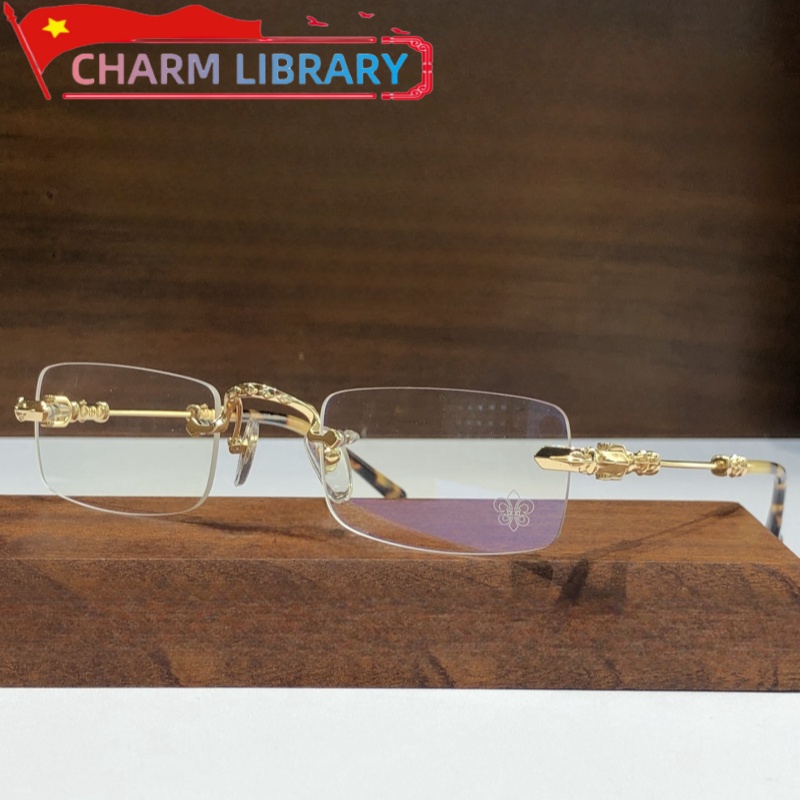 Monture de lunettes pour hommes titane sans monture rétro concepteur marque de luxe femmes mode myopie lecture lunettes lunettes de Prescription