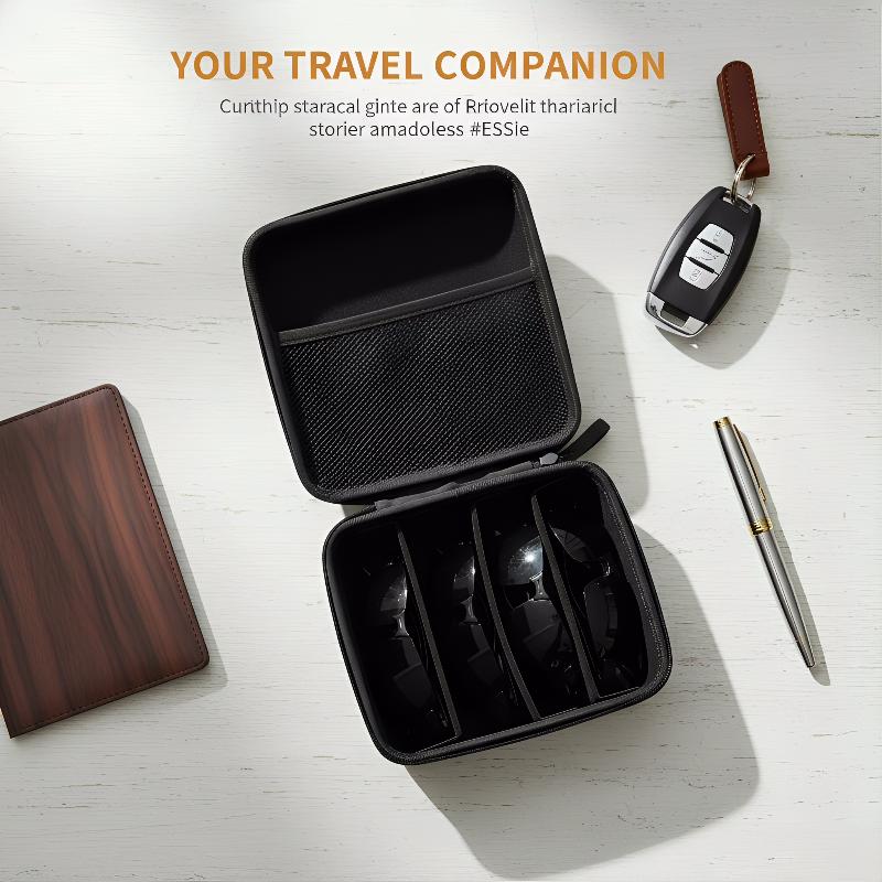 Étui de voyage pour lunettes de soleil à 4, 5, 6, 7 ou 8 emplacements, rangement ajustable pour lunettes, idéal pour les vacances en famille