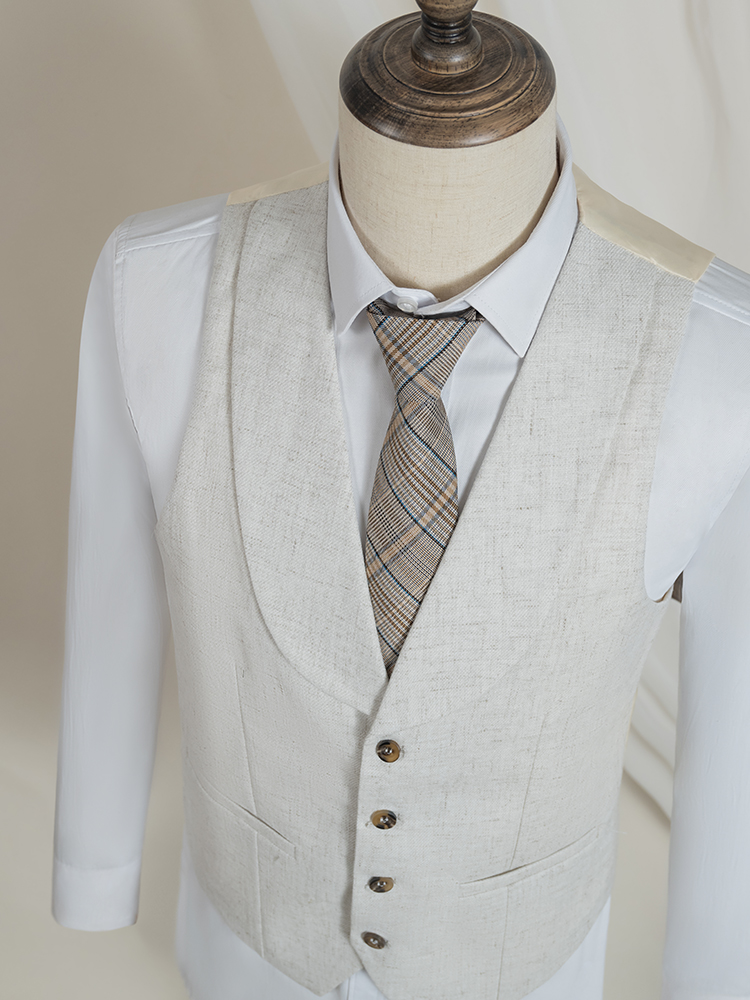 Ensemble 3 pièces de style turc (veste + gilet + pantalon) Costume élégant pour homme, veste beige, coupe ajustée, costume complet pour homme, bureau, affaires