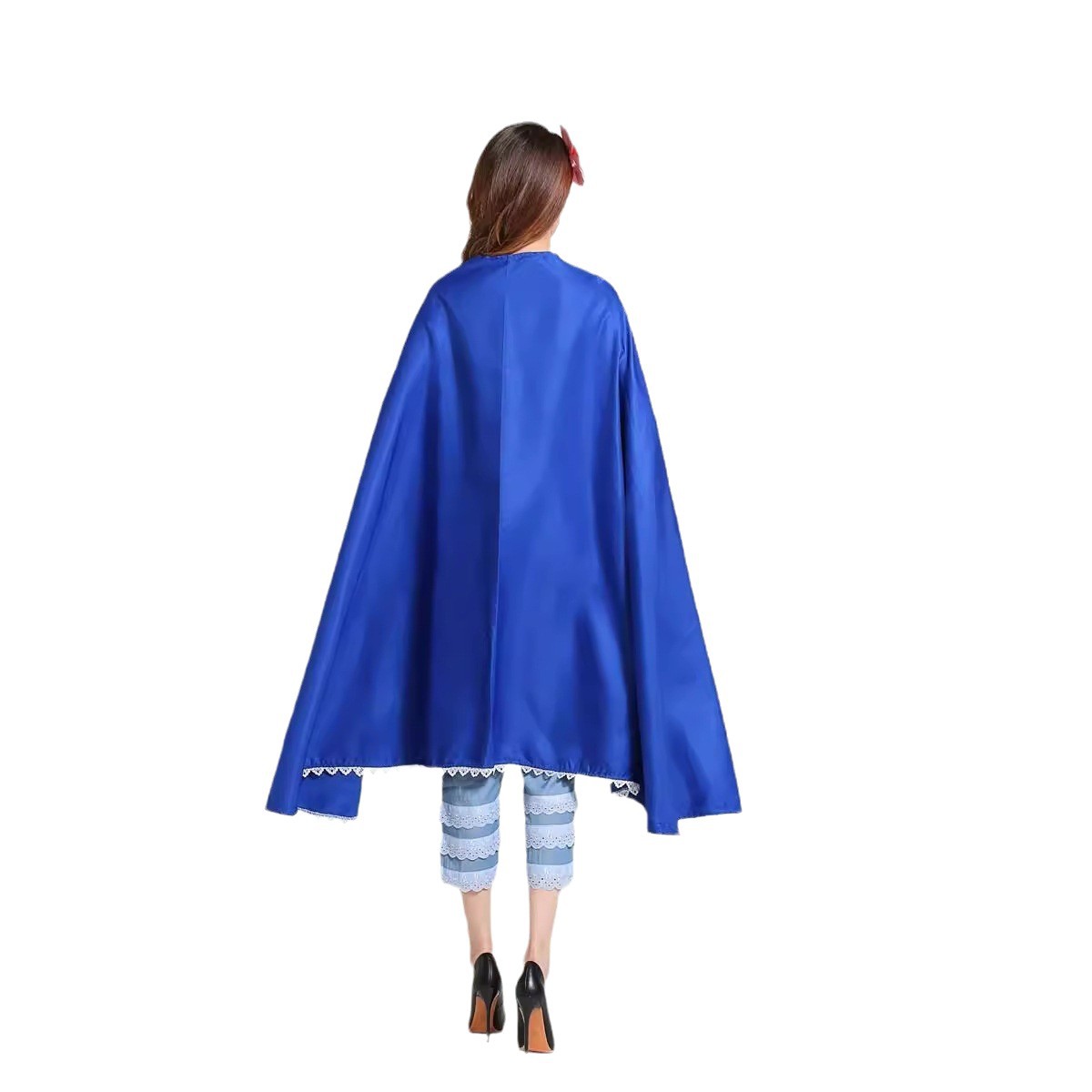 Costume de cosplay Anime Bo Peep pour femme, ensemble complet de bergère Bo Peep (haut, pantalon, cape) pour Halloween ou uniforme