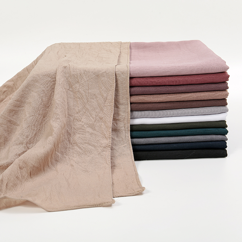 Écharpe Hijab en Coton Uni pour Femme Musulmane, Châle Doux et Long, Enveloppant, Document Solide, Turban Élégant, Bande de Sauna