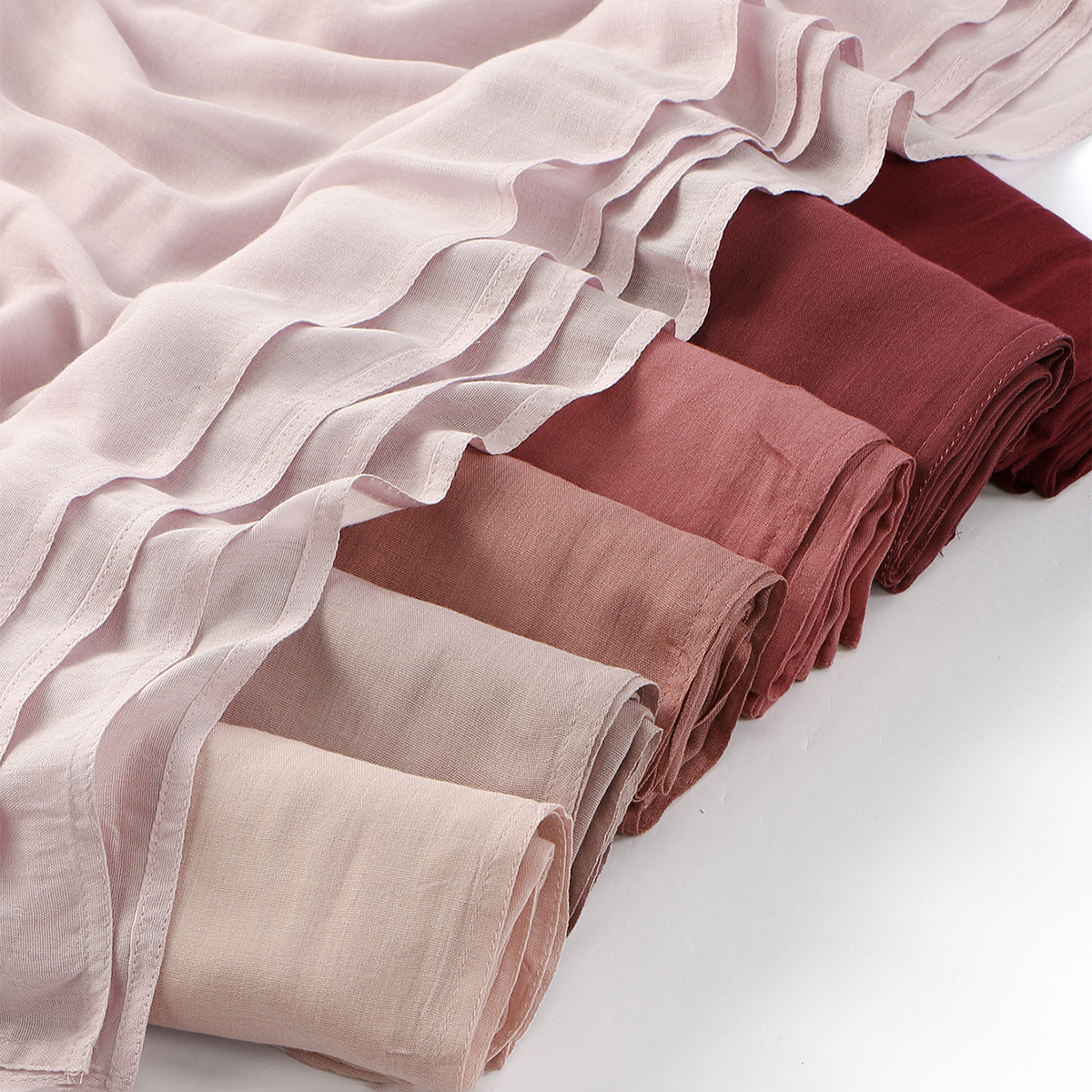Mode musulman Hijab pour les femmes coton rayonne Modal Hijab écharpe couleur unie foulard enveloppes bandeau islamique Turban voiles 185*75CM