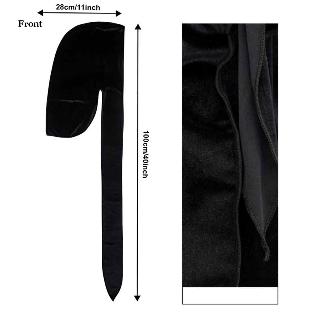 Turbans de mode pour hommes velours longue queue tressée chapeau de Pirate sport décontracté en plein air Turban personnalisé