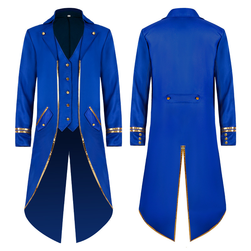 Veste de costume médiévale classique pour homme, style victorien, Renaissance, steampunk, pour Halloween et cosplay