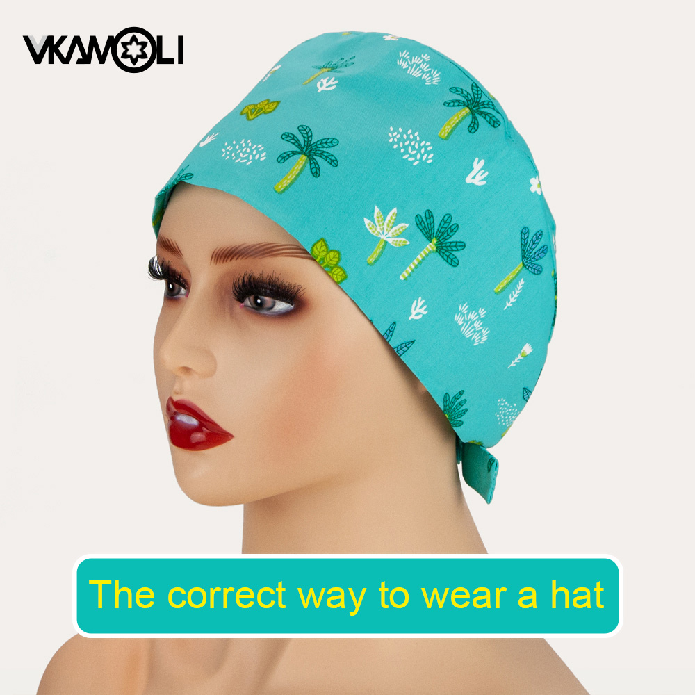 Chapeau médical soins infirmiers gommage casquettes coton chirurgien dentaire hygiénique chirurgical chapeaux chimio Cancer soins infirmiers bandeau