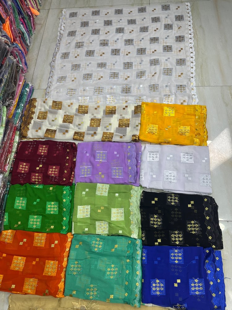 Nouveau Foulard Dubaï 2026 pour Femmes Musulmanes, Grand Hijab en Chiffon Africain, Hijab Islamique, Pashmina, Turban, Voile Brodé, Châles