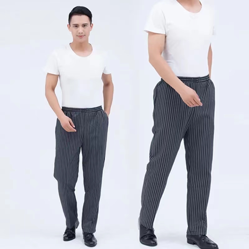 Bas de chef pour hommes, pantalon de Chef de cuisine de Restaurant, unisexe, travail de cuisine, pantalon Baggy léger, accessoires de chef, uniforme pour hommes