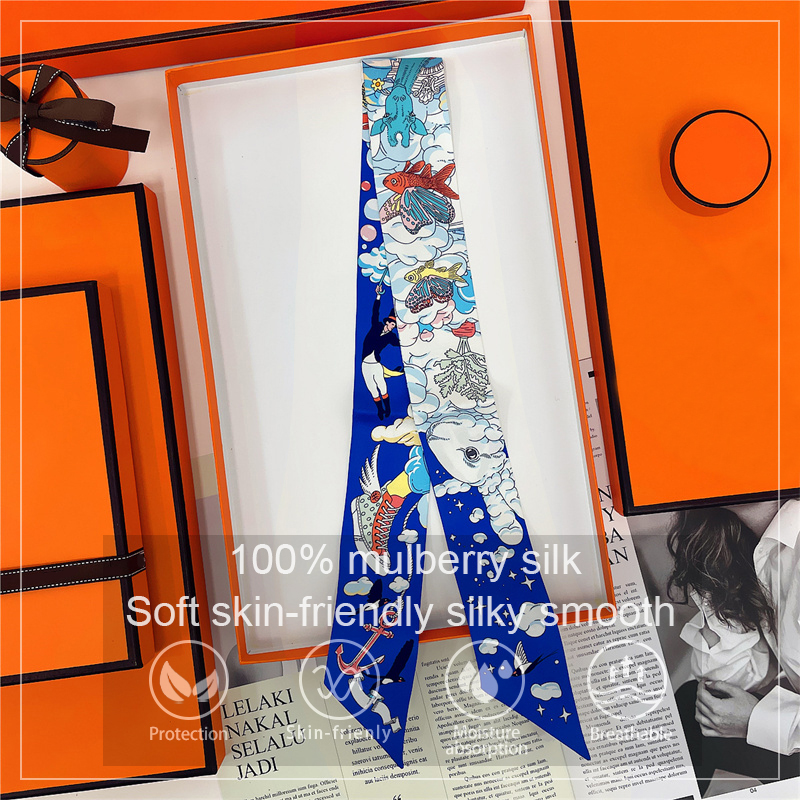Marque Design sergé 100% Foulard en soie de mûrier pour les femmes de luxe mode écharpe dame Foulard sac maigre foulards offre spéciale Foulard