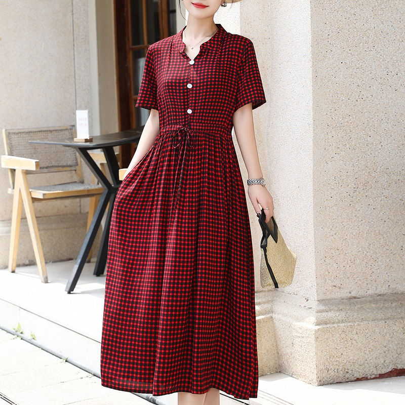 Nouvelles robes pour femmes, vintage, manches courtes, en coton, grande taille, mignonnes, raffinées, nobles, tendance, robe d'été