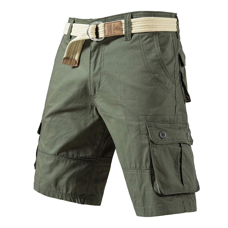 Short Cargo au genou pour hommes, Bermuda de sport décontracté, demi-pantalon en coton, grande taille, Golf, course à pied, short de sport