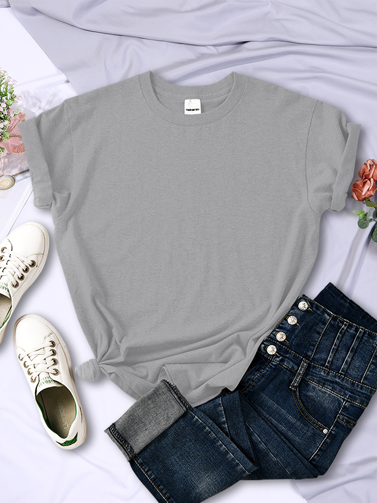 Couleur unie femmes t-shirts confortable été t-shirt tout-Match multicolore Streetwear ample Hip Hop à manches courtes pour femme