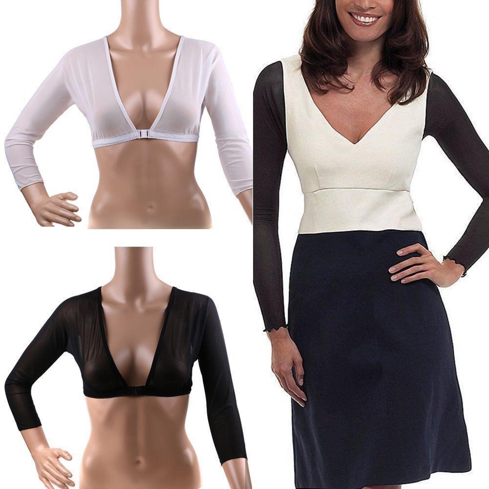Hauts pour femmes à manches longues, style mode, avec boutons sur le devant, en maille, blancs, avec manches cache-bras et épaulettes