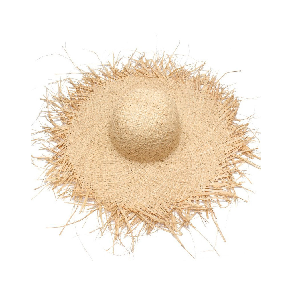 Chapeau de soleil de plage en paille pour femmes, casquette à large bord, confortable et respirant, couvre-chef d'été, décoration de tête, accessoires Photo