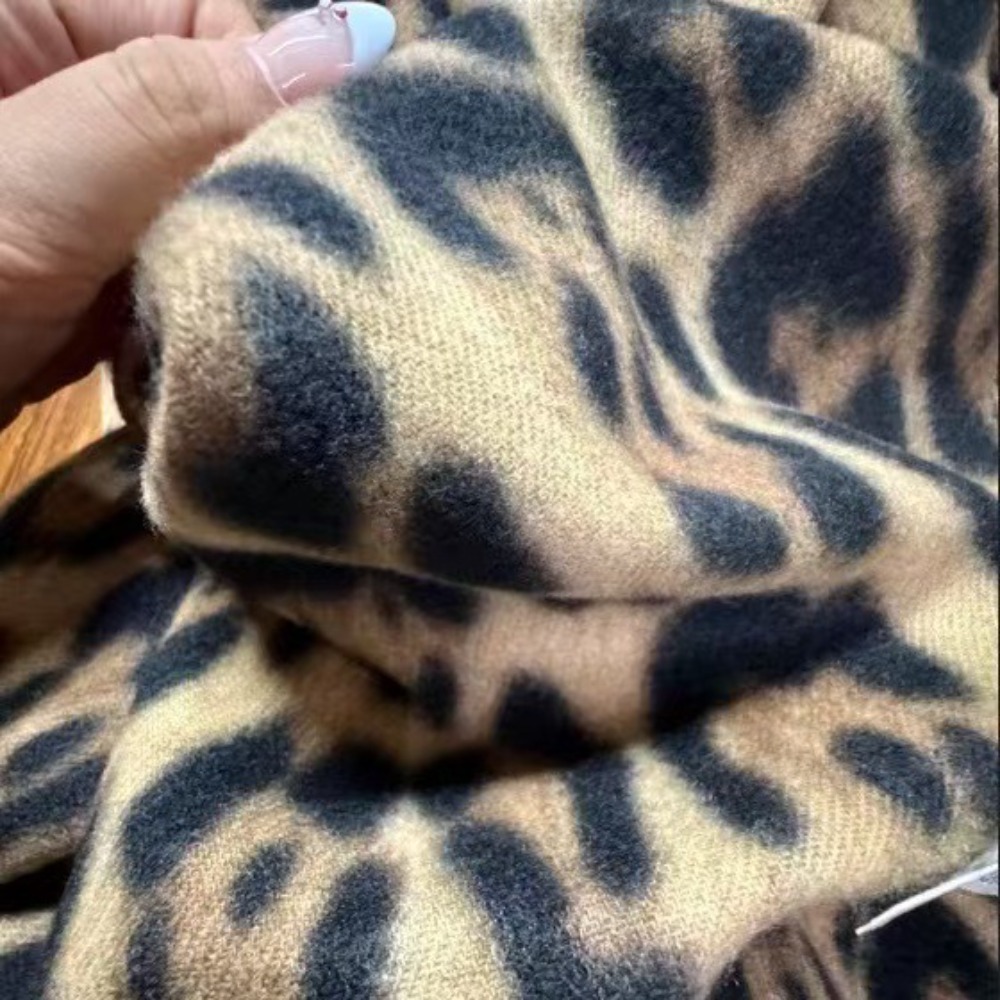 190*70CM Design léopard écharpe hiver chaud Pashmina châle luxe cachemire enveloppes mode femmes longues couvertures foulards franges
