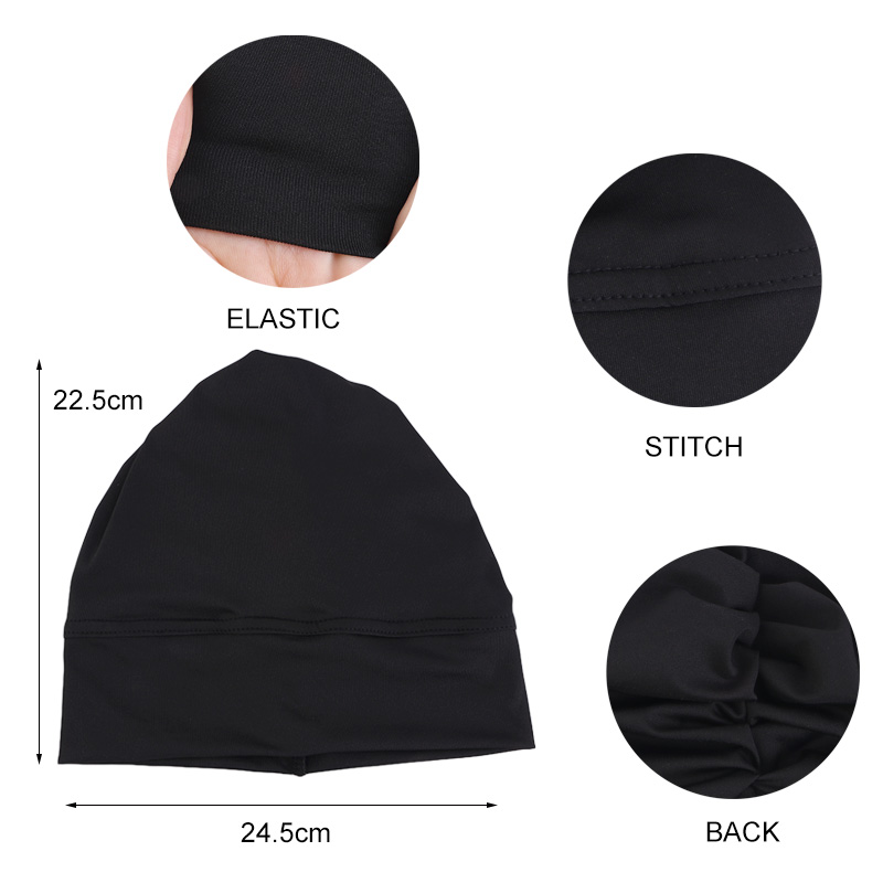 Nouveau bonnet foulard élastique ethnique, bonnet uni, bonnet de soin capillaire, turban musulman, chapeau hijab, foulard islamique, hijabs pour femmes