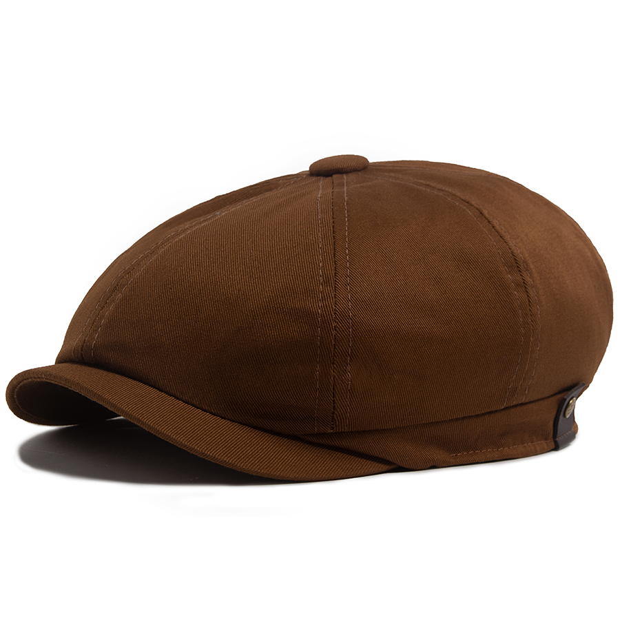 Béret fin et souple pour hommes et femmes, casquette de journal Vintage, chapeau octogonal décontracté pour unisexe, circonférence de la tête élastique, printemps automne