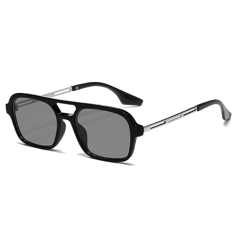Double pont carré cadre lunettes de soleil mode nouveau rétro oeil de chat lunettes de soleil marque Design UV400 nuances lunettes femmes femme