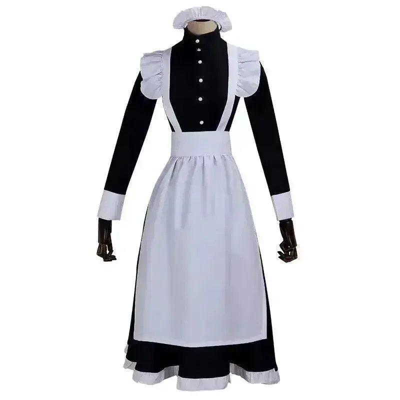 Tenue de demoiselle d'honneur d'halloween pour femmes, robe longue, tablier, robes Lolita, vêtements pour hommes, Costume de café unisexe, Costumes Anime Cosplay, 2025