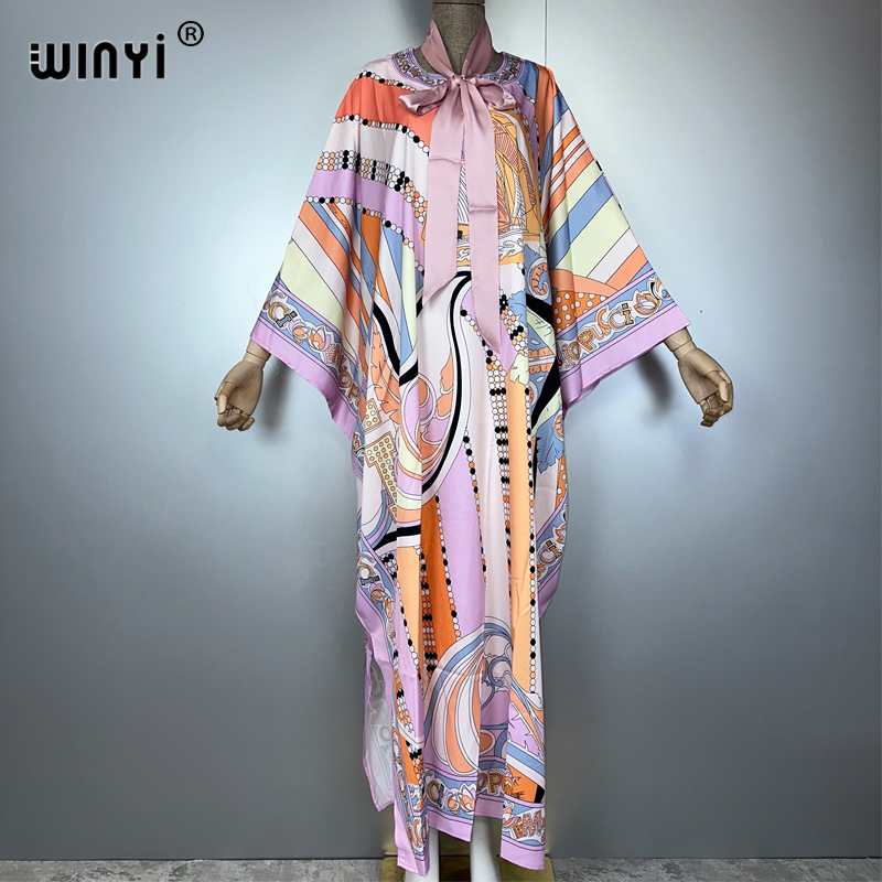 WINYI haute qualité robes musulmanes pour femme robe maxi florale femme caftan abaya dubaï luxe été bohème robe de soirée